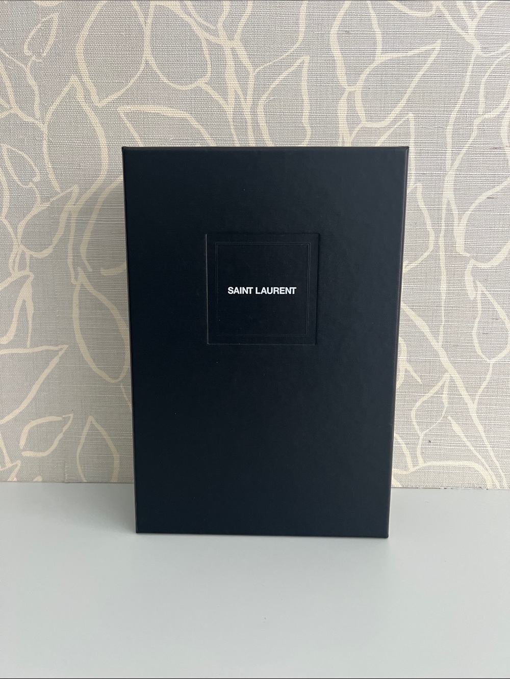 Empty Saint Laurent Shoebox Black with White Logo